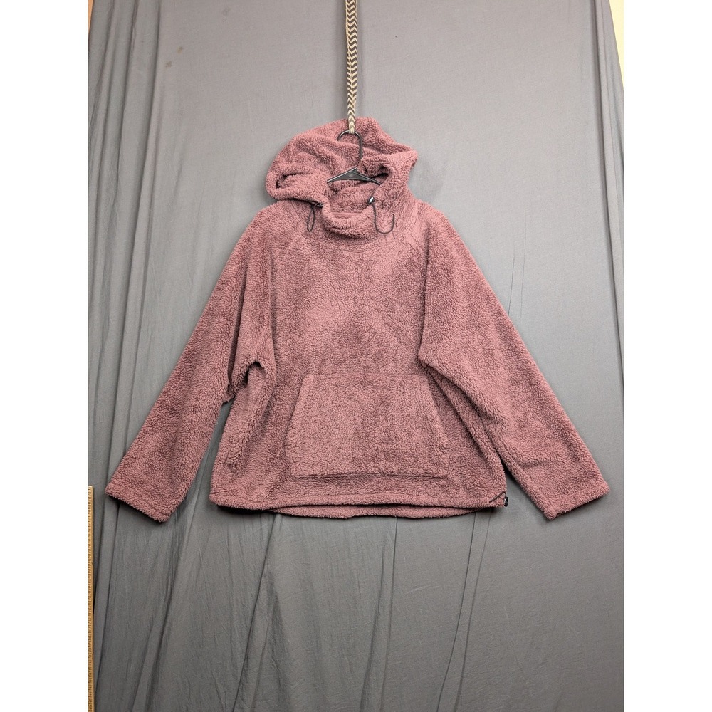 PINK Women's Cozy Sherpa Hoodie Size Large Pullover Hoodie